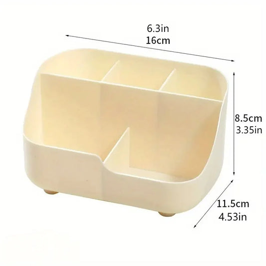 Desktop Storage Box Five-Compartment Desktop Organizer, Student Stationery Holder 5-Section Office Desk