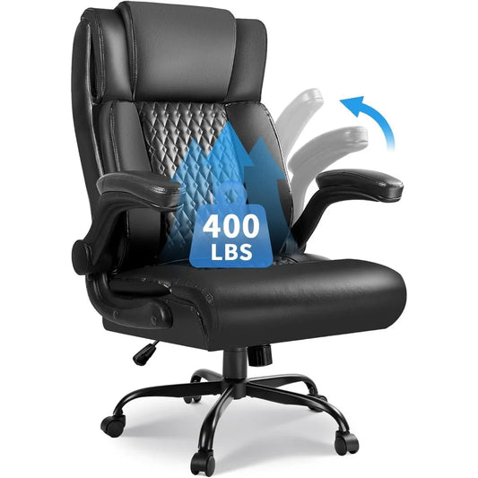 Executive Office Chair,Heavy Duty Chair with Flip up Armrest,Ergonomic High Back Computer Gaming Chairs