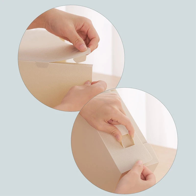 Multi-functional Books Pencil Sundries Storage Box Plastic Document File Storage Box Folding Desktop Organizer