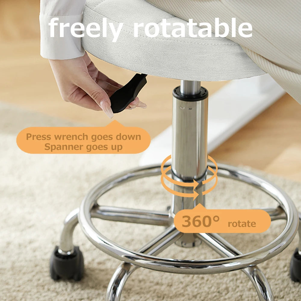 Modern Office Desk Chair Rolling Stool Computer Chair with Low Back Height Adjustable Work Home Salon
