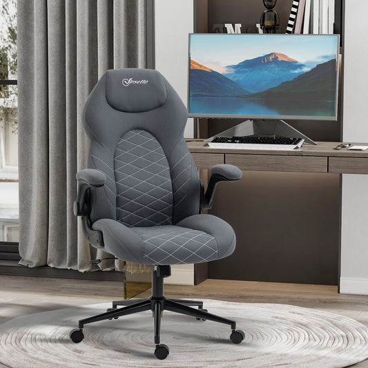 Vinsetto Gaming Chair with Flip up Arm, High Back Desk Computer Chair, Gamer Chair with Adjustable Height