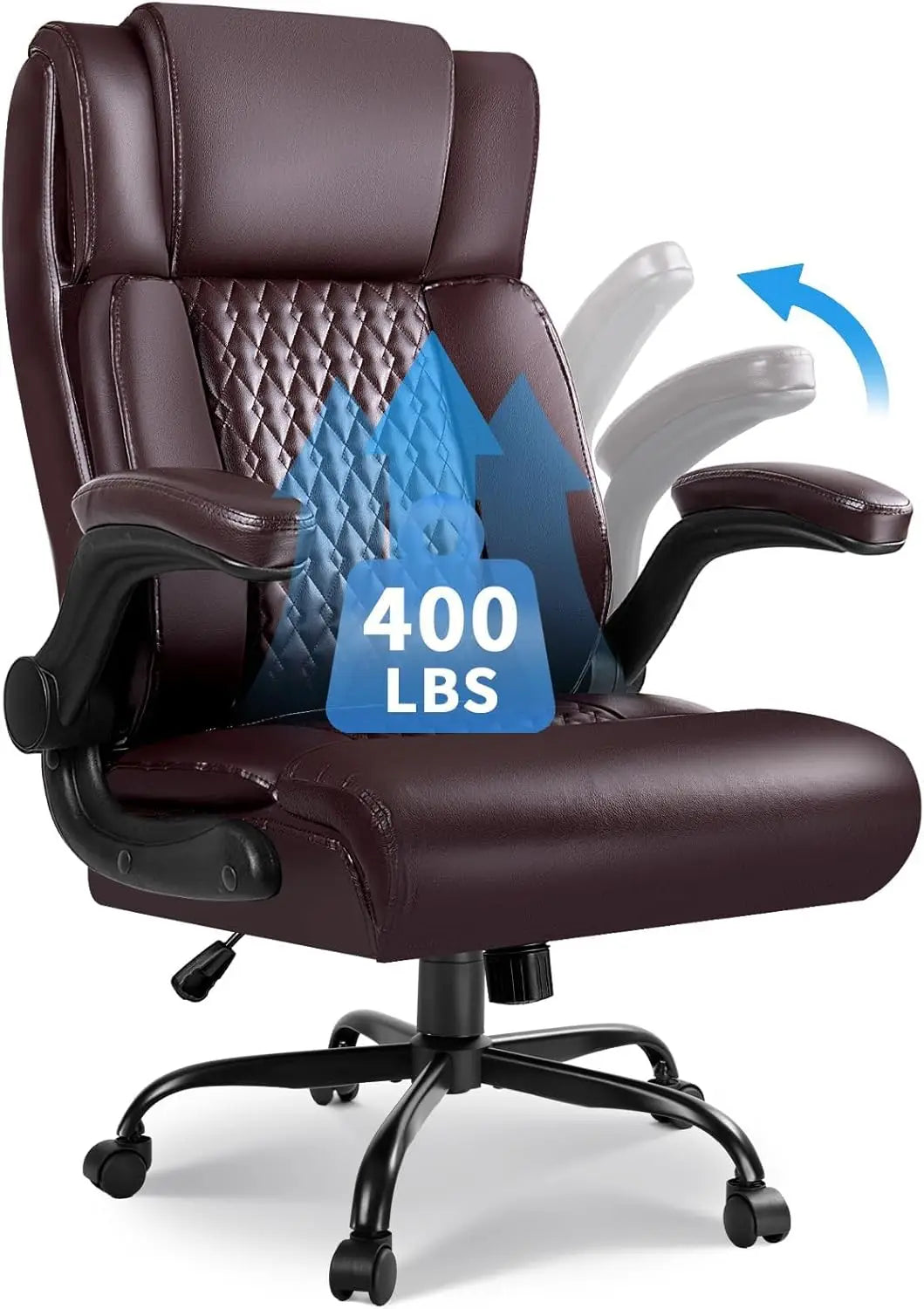 Executive Office Chair,Heavy Duty Chair with Flip up Armrest,Ergonomic High Back Computer Gaming Chairs