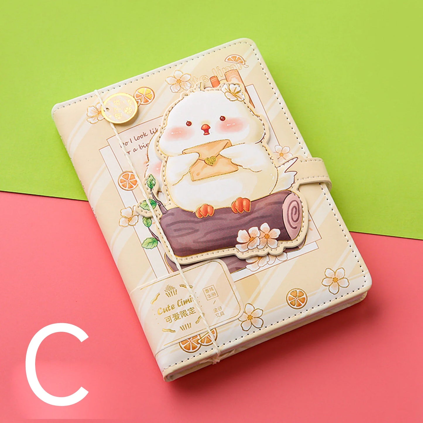 36k Notebook Cute Girl 112 Color Page with Magnetic Buckle Exquisite Hand Ledger Diary Student Stationery Notepad