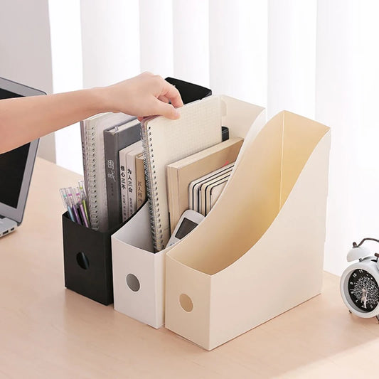Multi-functional Books Pencil Sundries Storage Box Plastic Document File Storage Box Folding Desktop Organizer