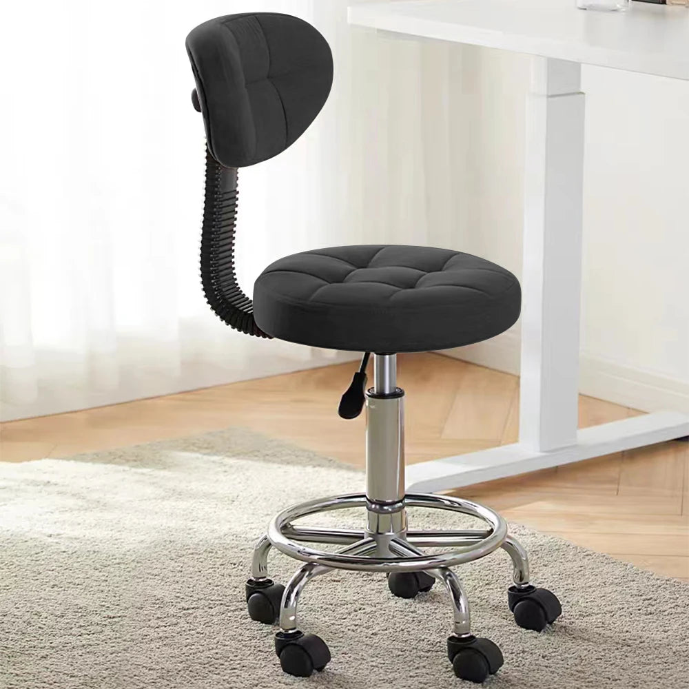 Modern Office Desk Chair Rolling Stool Computer Chair with Low Back Height Adjustable Work Home Salon