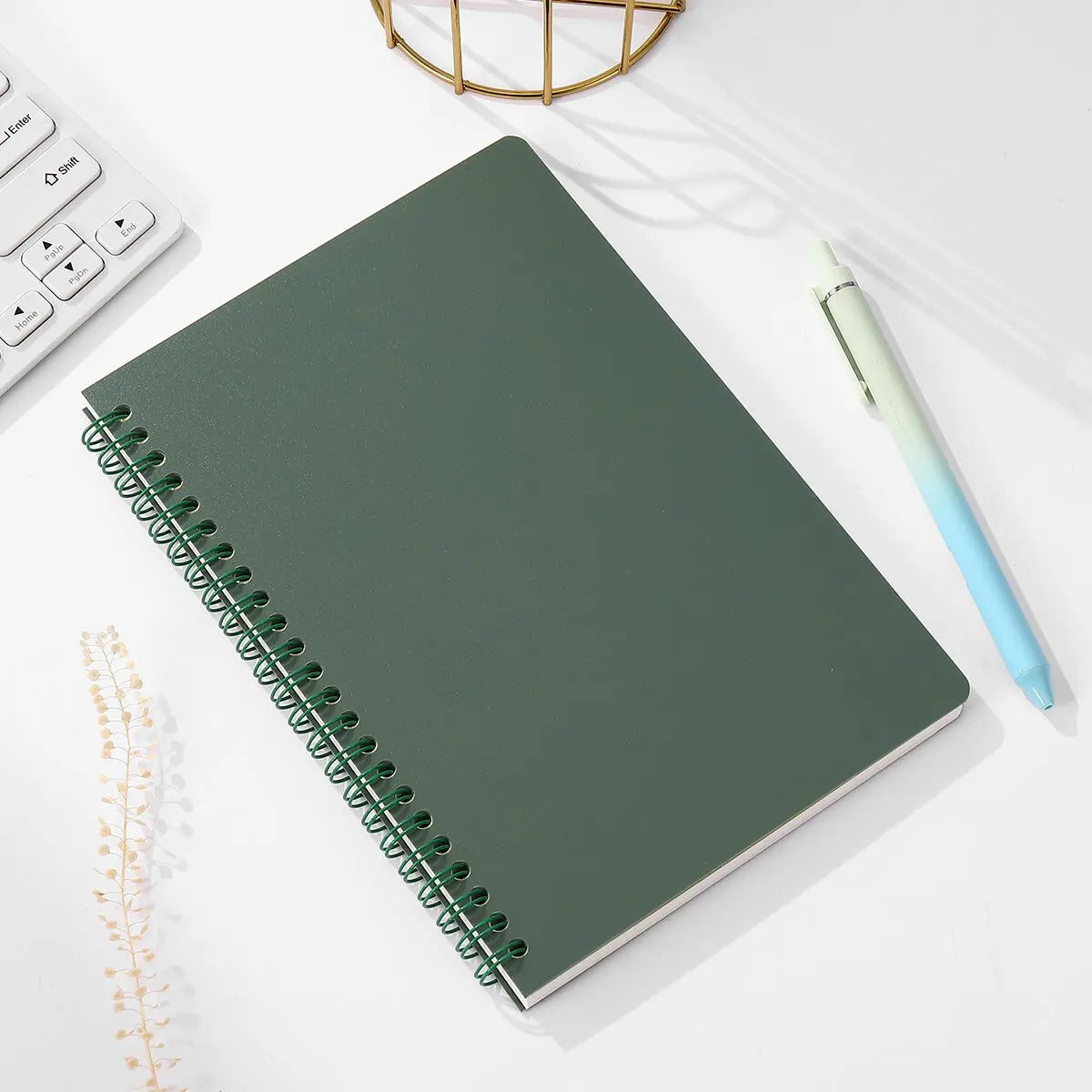 A5 Spiral Notebook 160 Pages, Thick Paper Eye Protection Lined, Writing Notebook for School College Office Diary