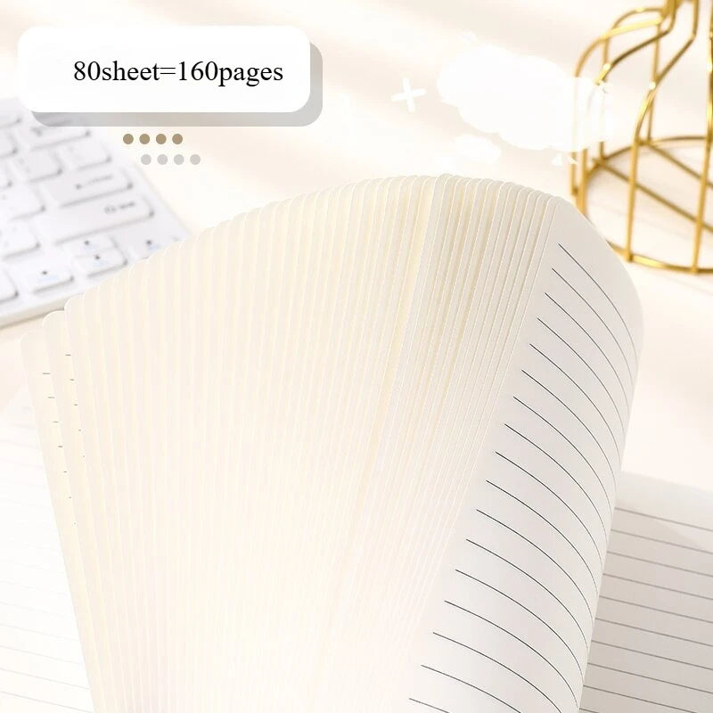 A5 Spiral Notebook 160 Pages, Thick Paper Eye Protection Lined, Writing Notebook for School College Office Diary