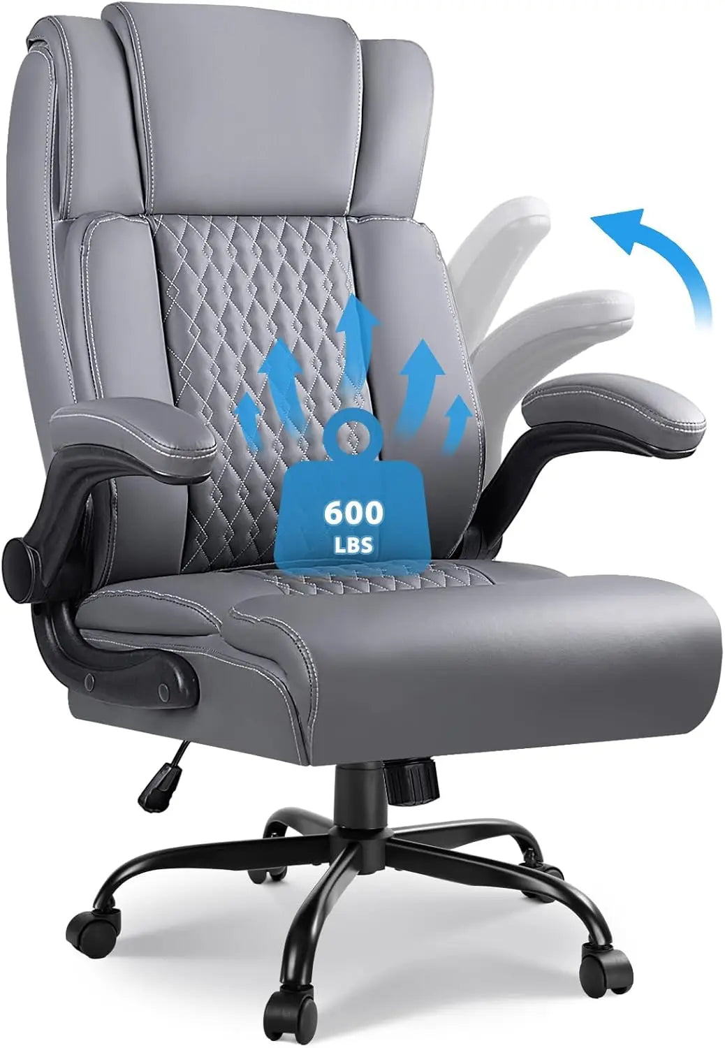 Executive Office Chair,Heavy Duty Chair with Flip up Armrest,Ergonomic High Back Computer Gaming Chairs