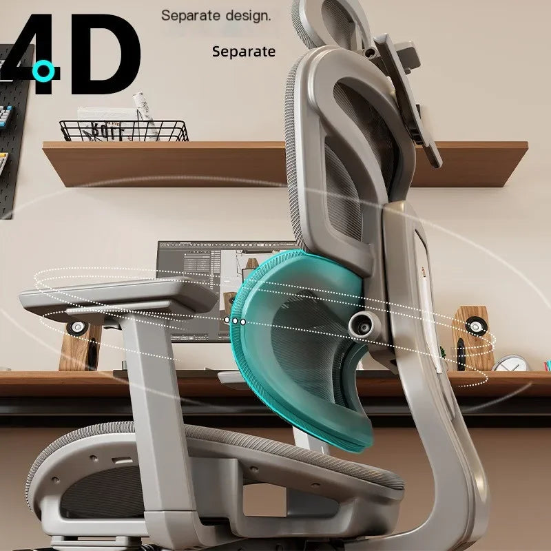 Ergonomic Chair Lumbar Support Computer Chair Home Comfort for Long Sitting Adjustable Bureaustoel Household