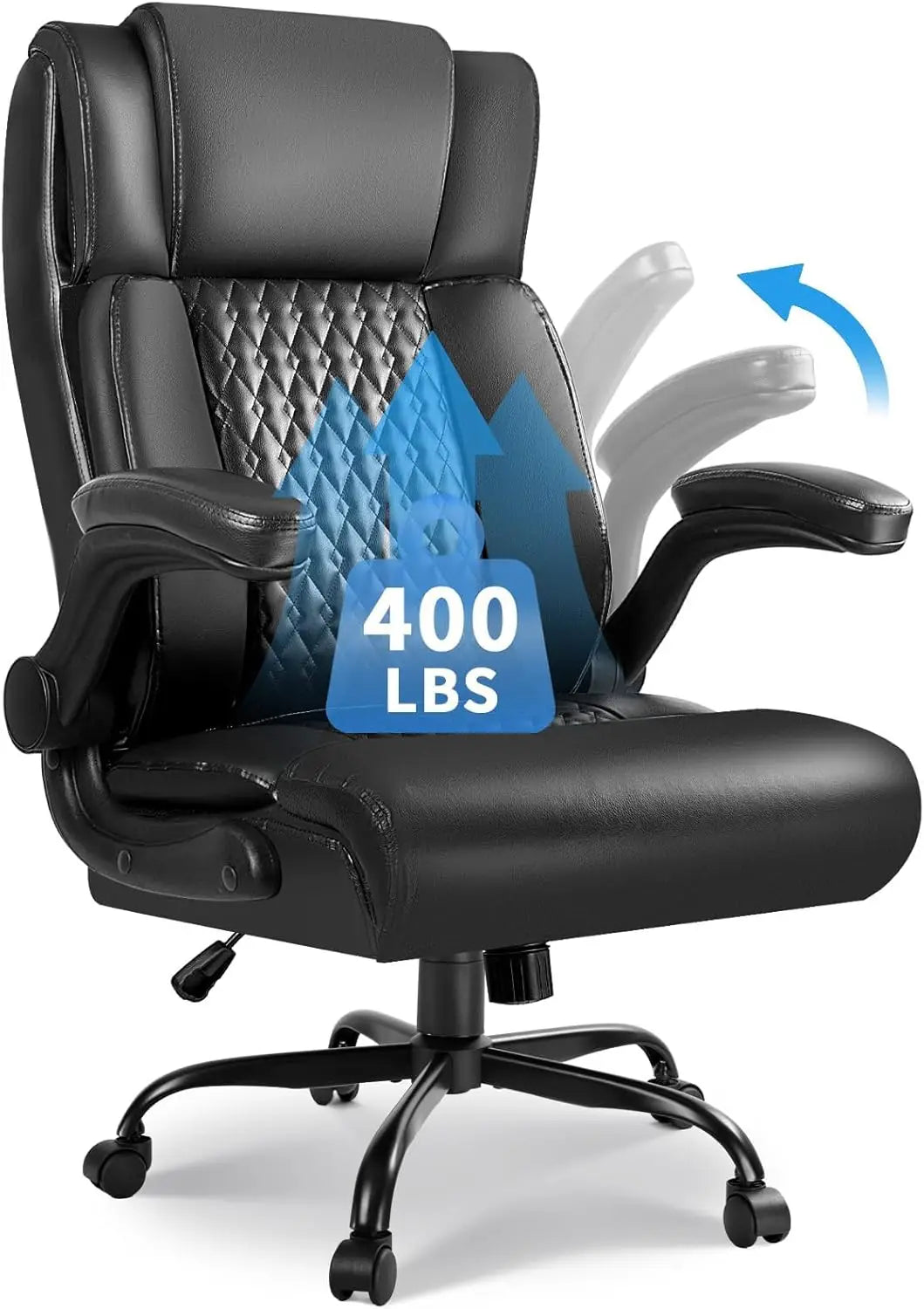 Executive Office Chair,Heavy Duty Chair with Flip up Armrest,Ergonomic High Back Computer Gaming Chairs