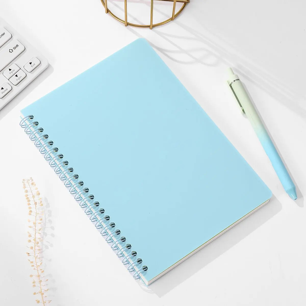 A5 Spiral Notebook 160 Pages, Thick Paper Eye Protection Lined, Writing Notebook for School College Office Diary