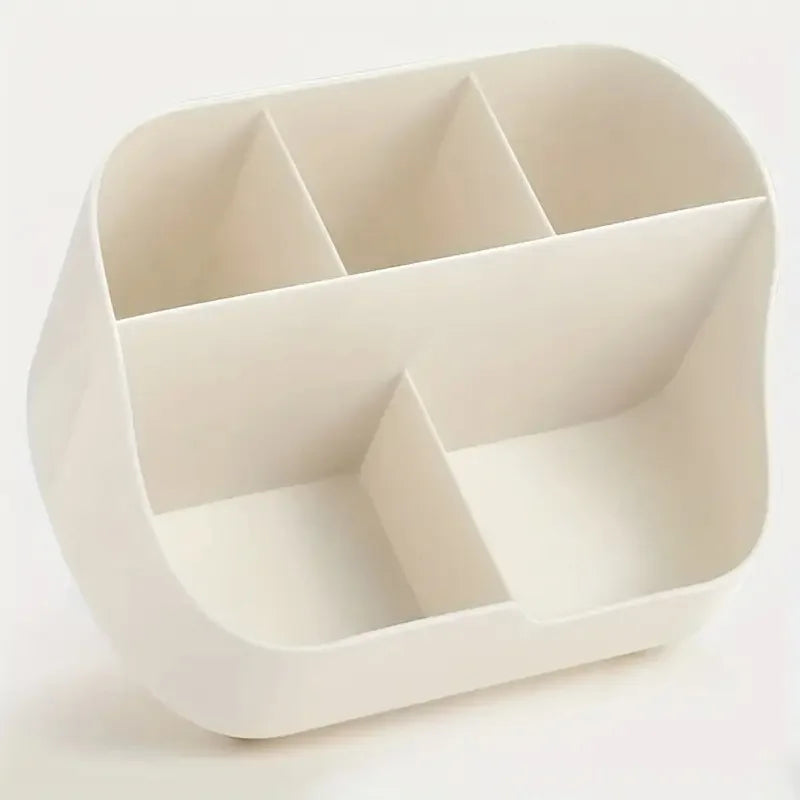 Desktop Storage Box Five-Compartment Desktop Organizer, Student Stationery Holder 5-Section Office Desk