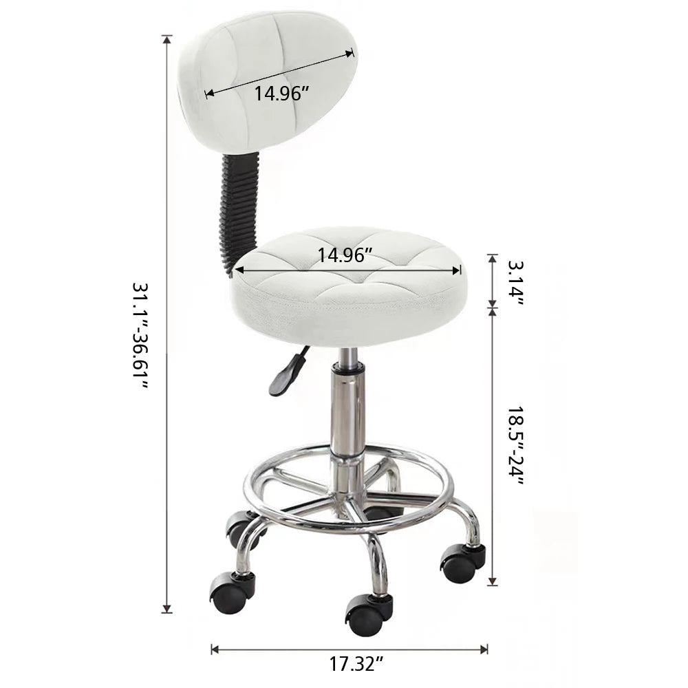 Modern Office Desk Chair Rolling Stool Computer Chair with Low Back Height Adjustable Work Home Salon