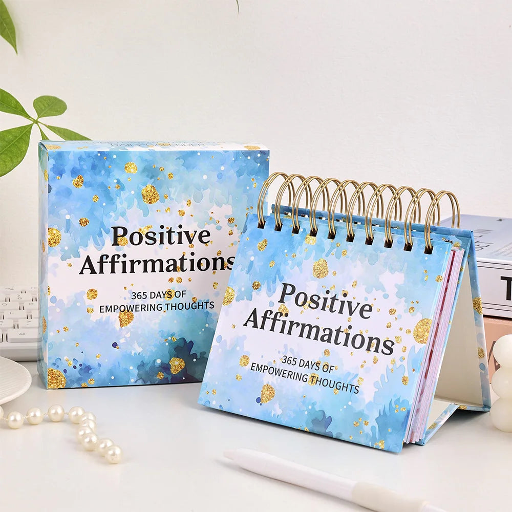 365 Days Daily Vertical Page-turning Inspirational Quotes Calendar Standing Flip Coil Desktop Calendar Office