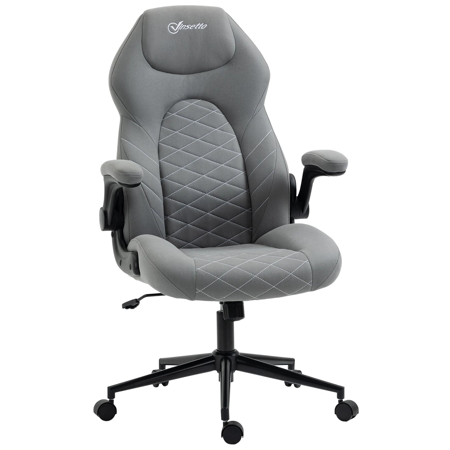 Vinsetto Gaming Chair with Flip up Arm, High Back Desk Computer Chair, Gamer Chair with Adjustable Height