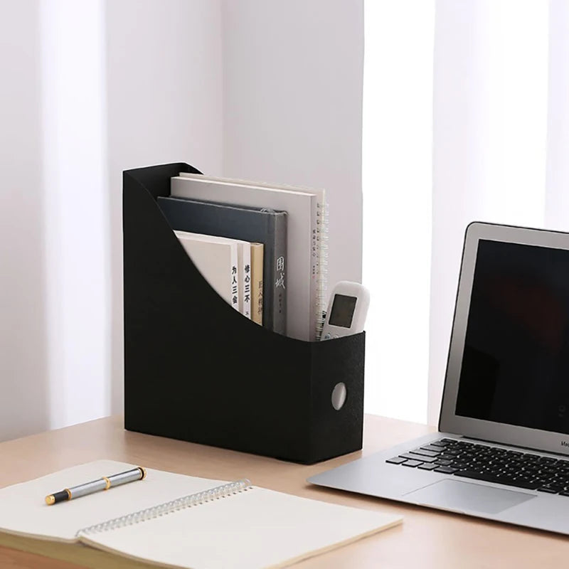 Multi-functional Books Pencil Sundries Storage Box Plastic Document File Storage Box Folding Desktop Organizer