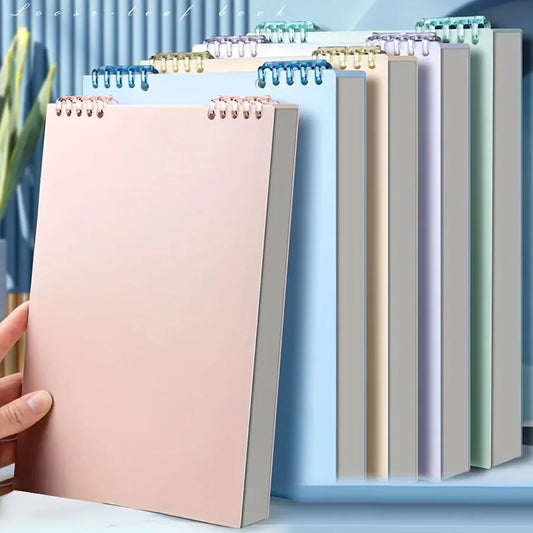 1 Pc Minimalist Coil Notebook,Thick, Lined & Grid Paper For College Students And Office Use