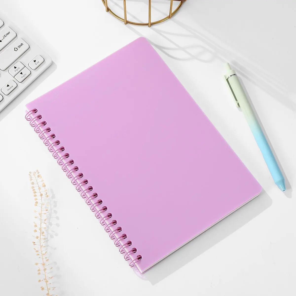 A5 Spiral Notebook 160 Pages, Thick Paper Eye Protection Lined, Writing Notebook for School College Office Diary