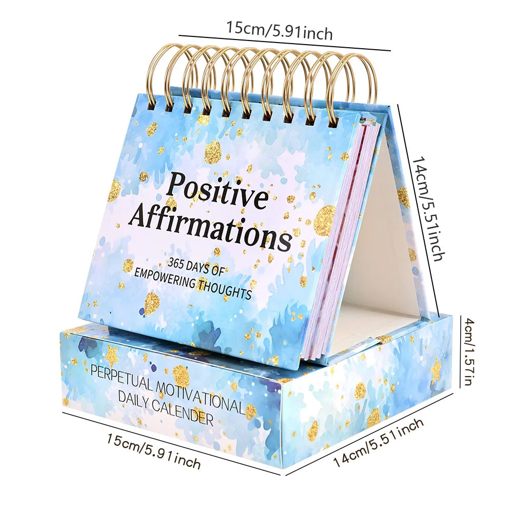 365 Days Daily Vertical Page-turning Inspirational Quotes Calendar Standing Flip Coil Desktop Calendar Office