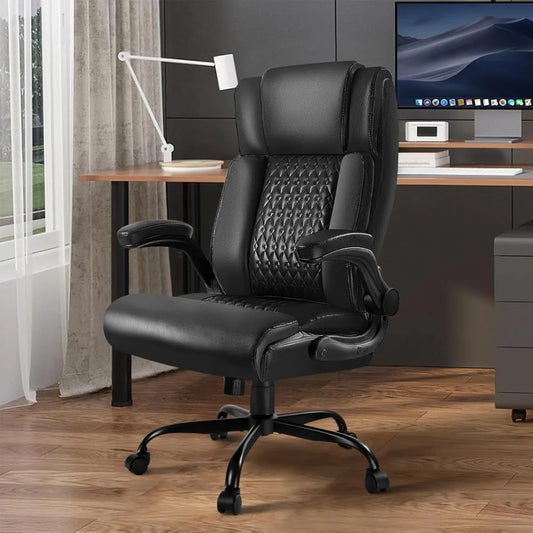 Executive Office Chair,Heavy Duty Chair with Flip up Armrest,Ergonomic High Back Computer Gaming Chairs