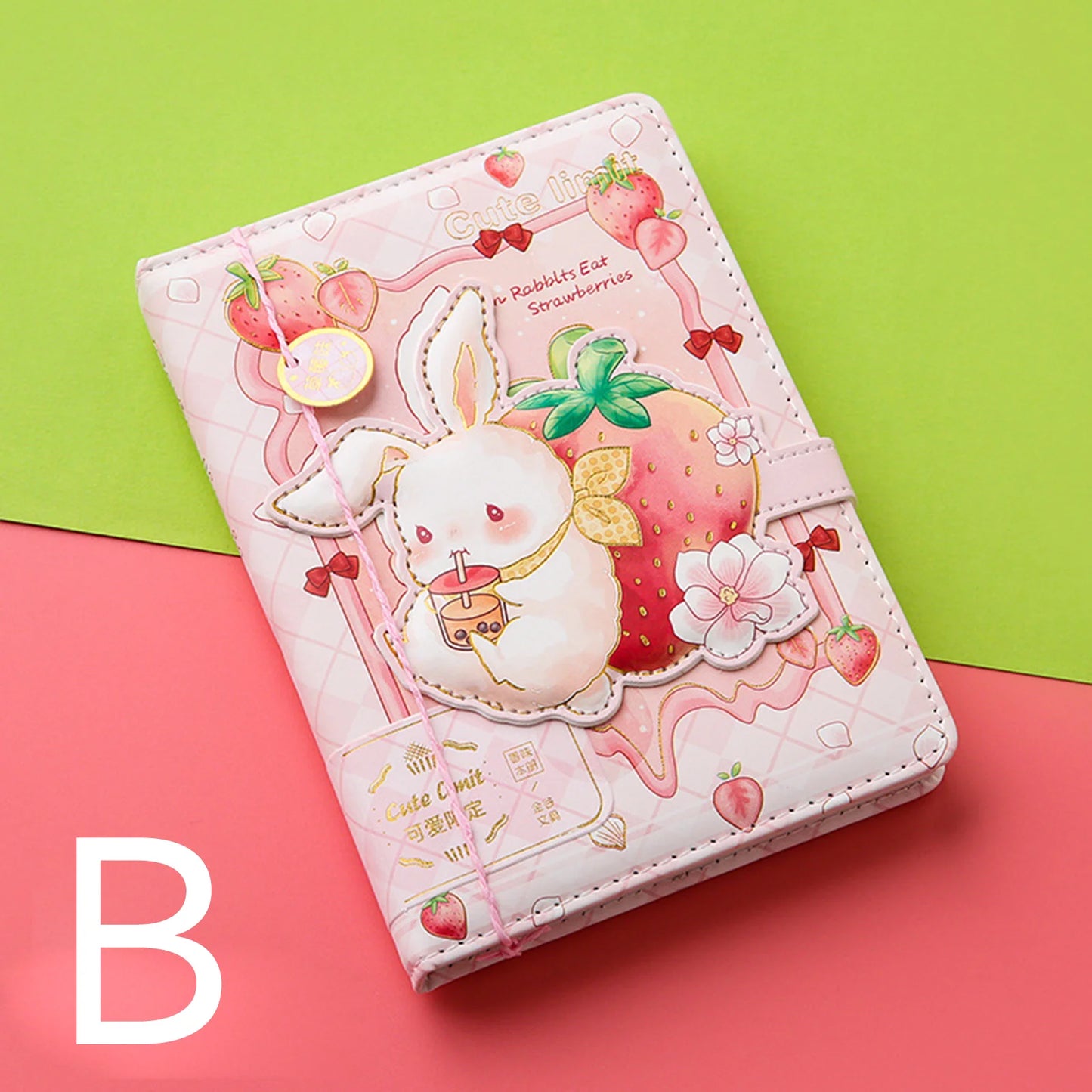 36k Notebook Cute Girl 112 Color Page with Magnetic Buckle Exquisite Hand Ledger Diary Student Stationery Notepad